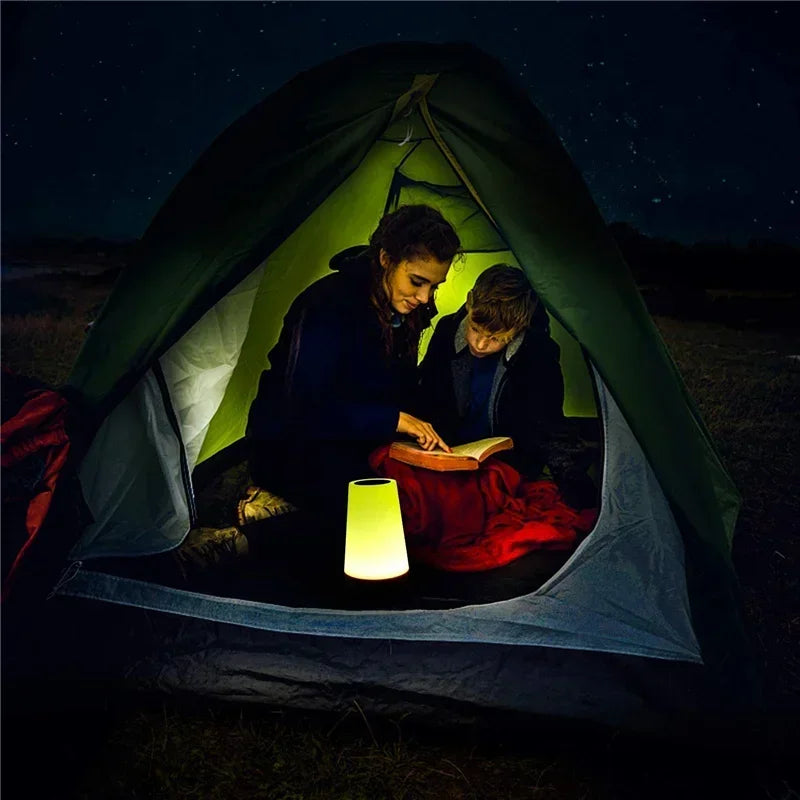 RGB Touch Night Light – Dimmable USB Rechargeable Table & Bedside Lamp with Multi Color