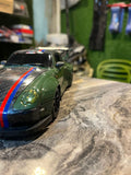 1:24 Premium Green Sports Car Die-Cast Model with LED Lights, Sound, Pull Back Action & Opening Doors | Metal Collectible Toy Car